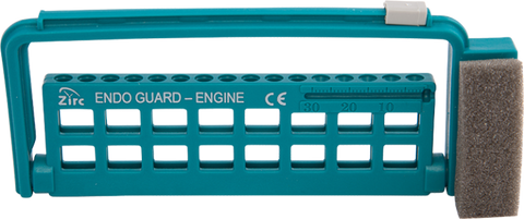 Steri-Endo Guard, 16-Hole, for Engine and Hand Files, 5 3/8" x 3/8" x 2 3/16", Teal, 1/Pk, 50Z452J