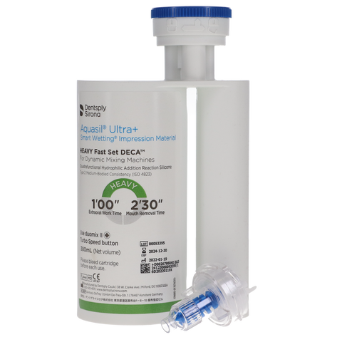 Aquasil Ultra DECA VPS Impression Material, Standard Pack, Heavy Body, Fast Set, 380 ml, Mint, Light Green, 2/Pk, 678684