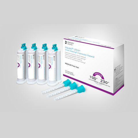 Aquasil Ultra+ VPS Impression Material, Cartridge Refill Pack, Medium Body, Fast Set, 50 ml, Mint, Purple, 4/Pk, 678674