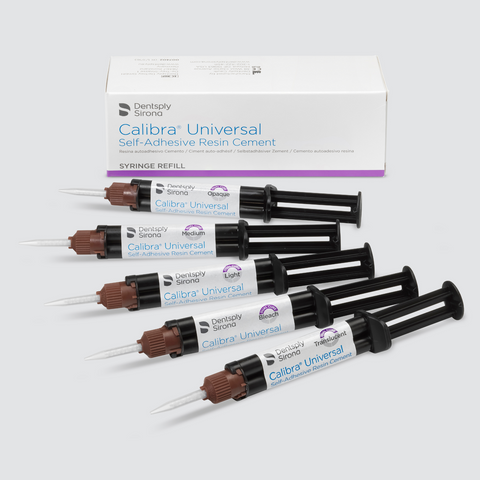 Calibra Universal Self-Adhesive Resin Cement, Automix Syringe Refill, 4.5 g, Light, 2/Pk, 607402