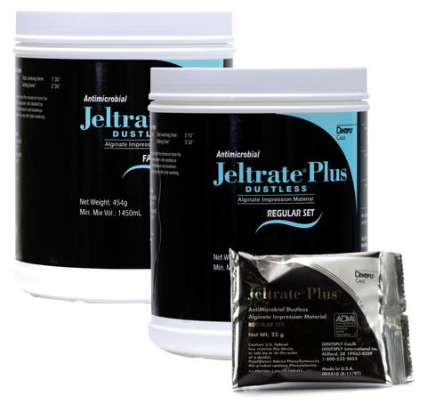 Jeltrate Plus Antimicrobial Alginate Impression Material, Dustless, Regular Set, Can, 22 lb, 1/Pk, 605503