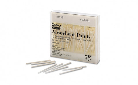 Hand-Rolled Absorbent Paper Points, Non-Sterile, Bulk Pack, Standard, Coarse, Plain, 200/Pk, 670156