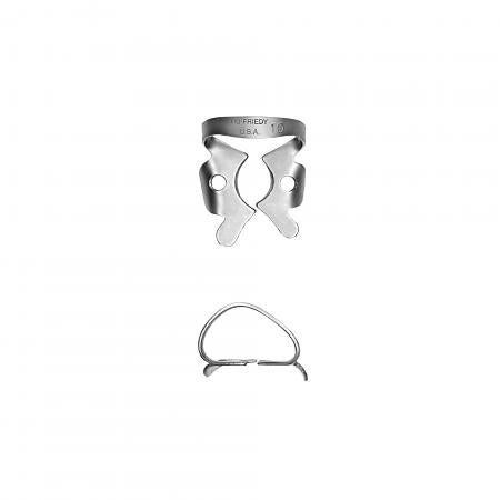 Rubber Dam Clamp, # 10, Small Upper Left & Lower Right Molars, Satin Steel, 1/Pk, RDCM10
