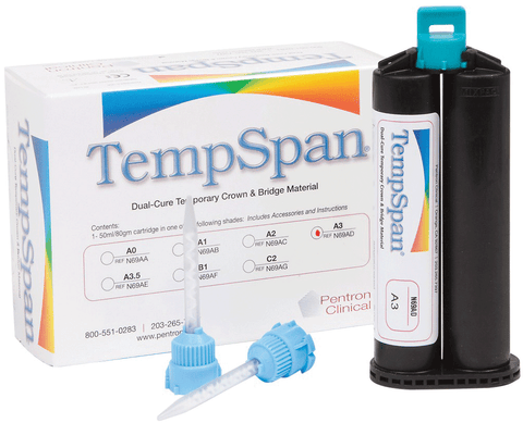 TempSpan Temporary C&B Material Cartridge Refill 50 ml, N69AB, Impression Material, Temporary Crown and Bridge Material