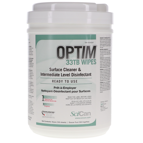 Optim 33TB Disinfectant Wipes Unscented, SCI33W12, Infection Control, Disinfectants-Surface Cleaners-Towelettes