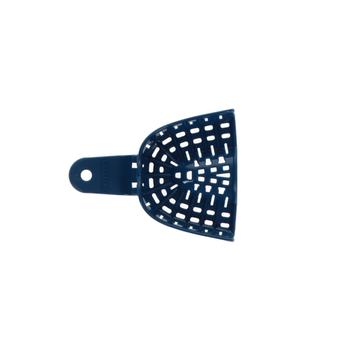 President, Impression Tray, Autoclavable, Blue, Perforated, # 2, Lower, Large, 12/Pk, C6951
